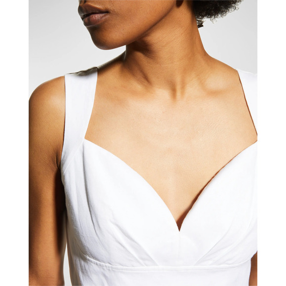 NEW NWT Milly Everly Sweetheart Neck Sleeveless Linen Ramie Mini Dress White 12 - Picture 5 of 14